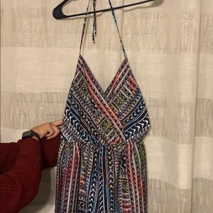 Tribal printed long romper